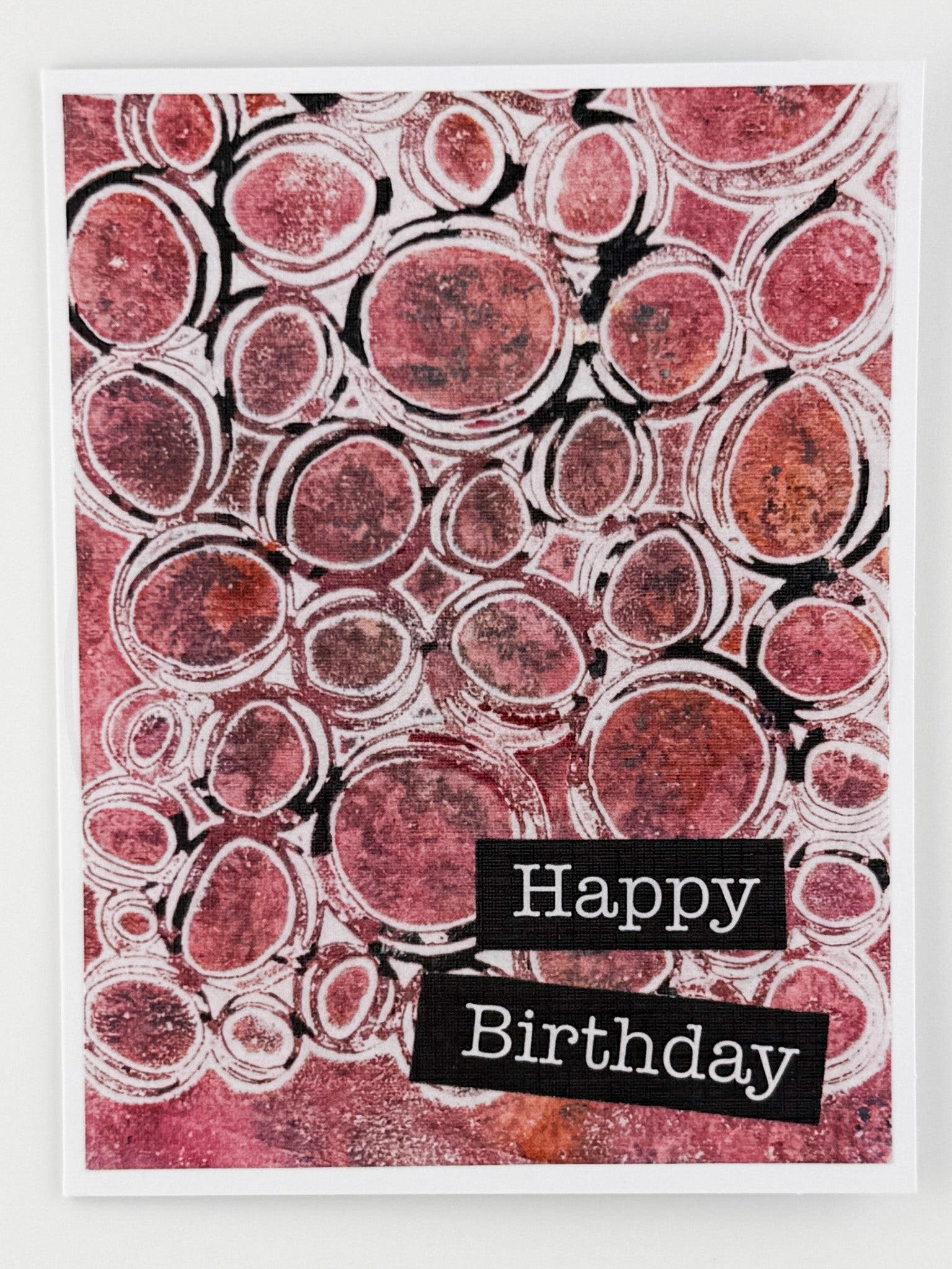 Bold Red Happy Birthday Card