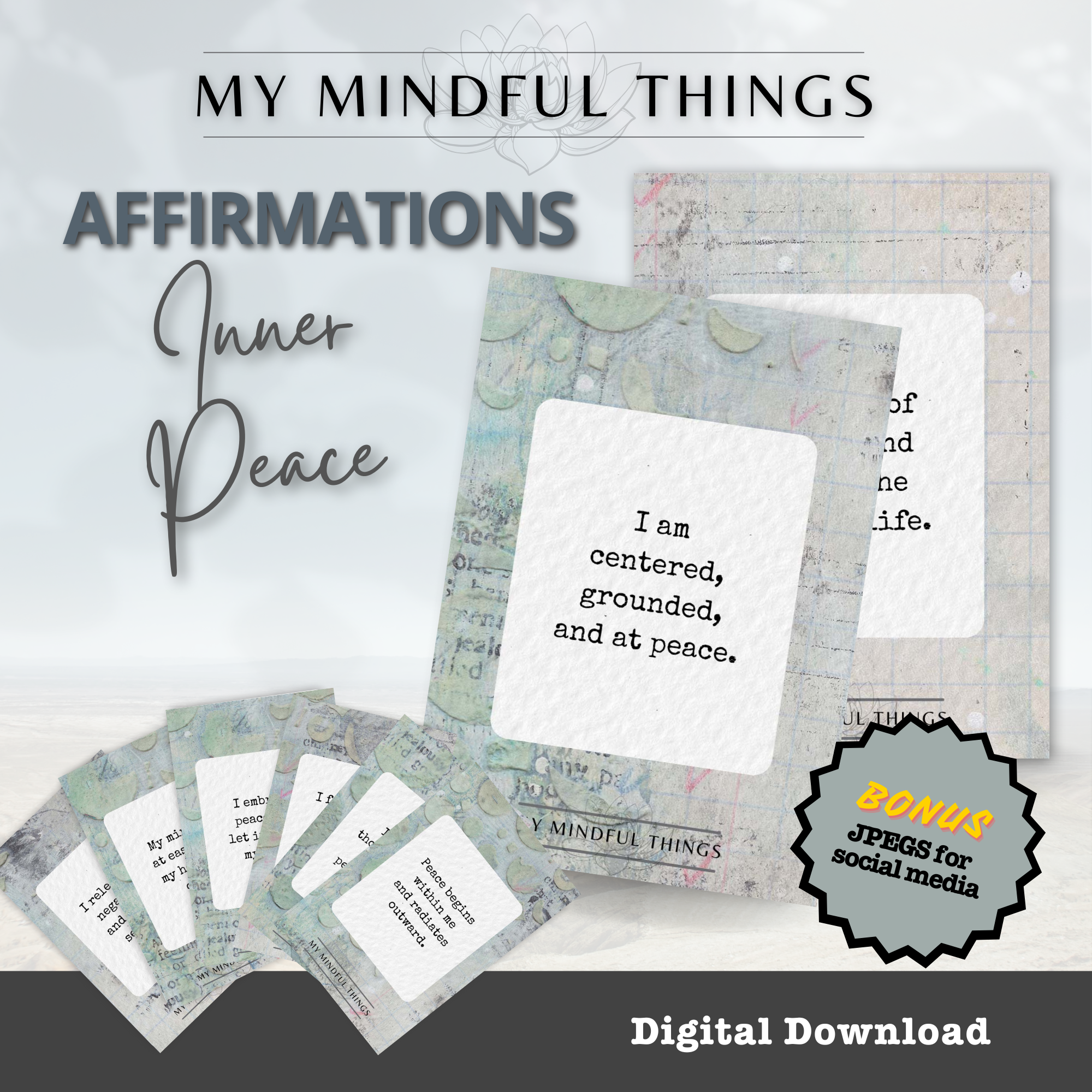 Inner Peace Affirmation Pack (digital download)