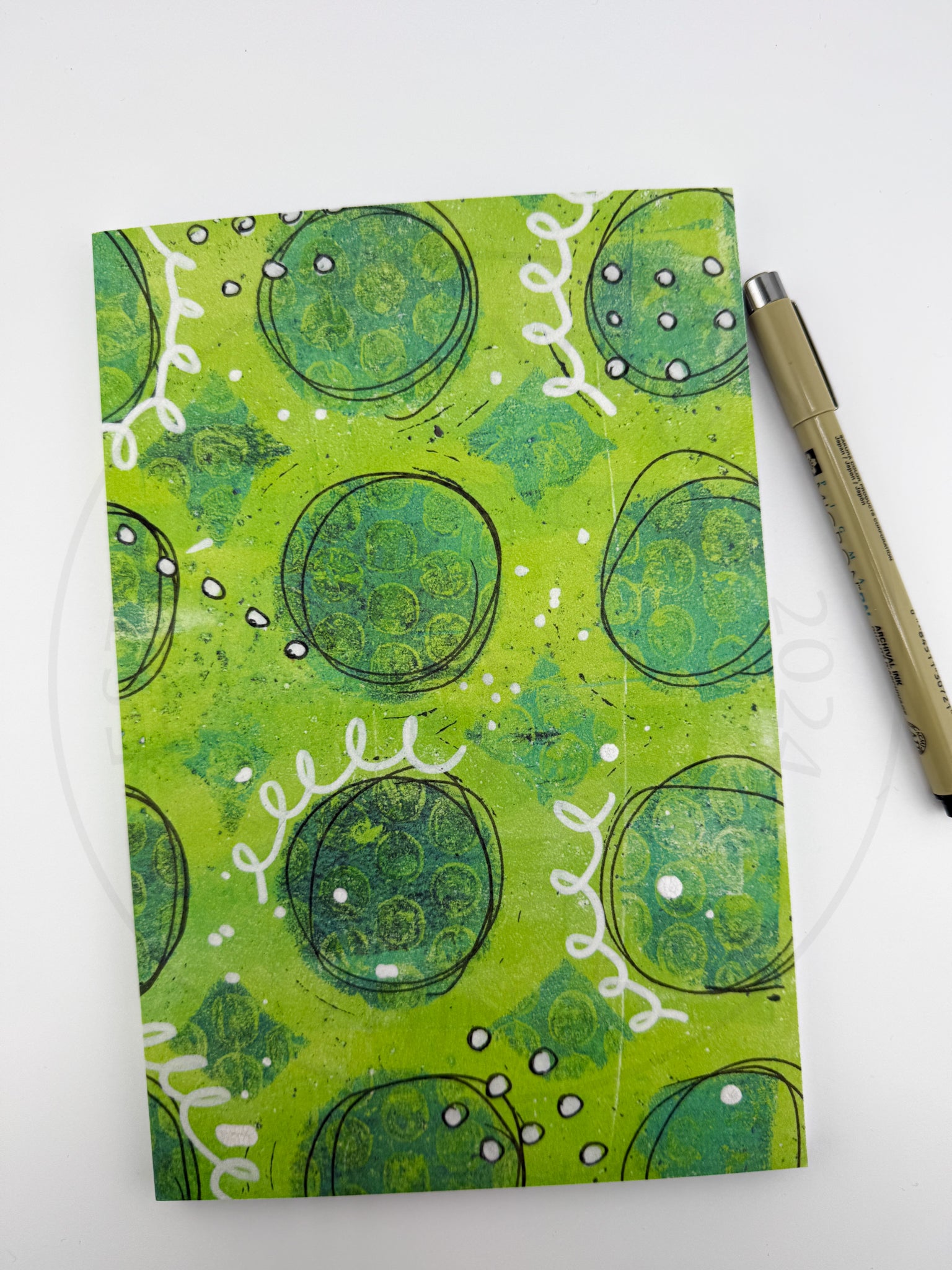 Softcover Journals - green circles
