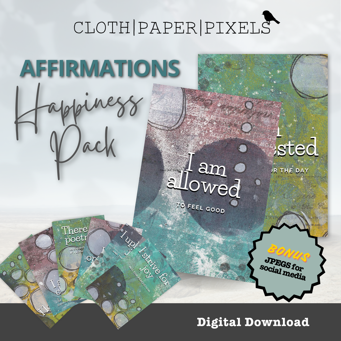 Happiness Affirmations Pack (digital download)