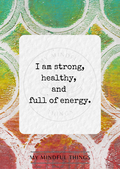 Health &amp; Wellness Affirmation Pack (digital download)