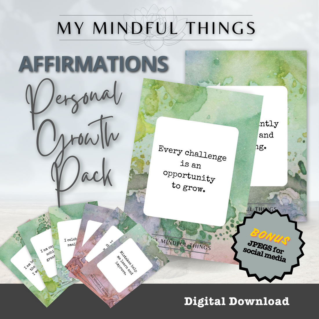 Personal Growth Affirmation Pack (digital download)