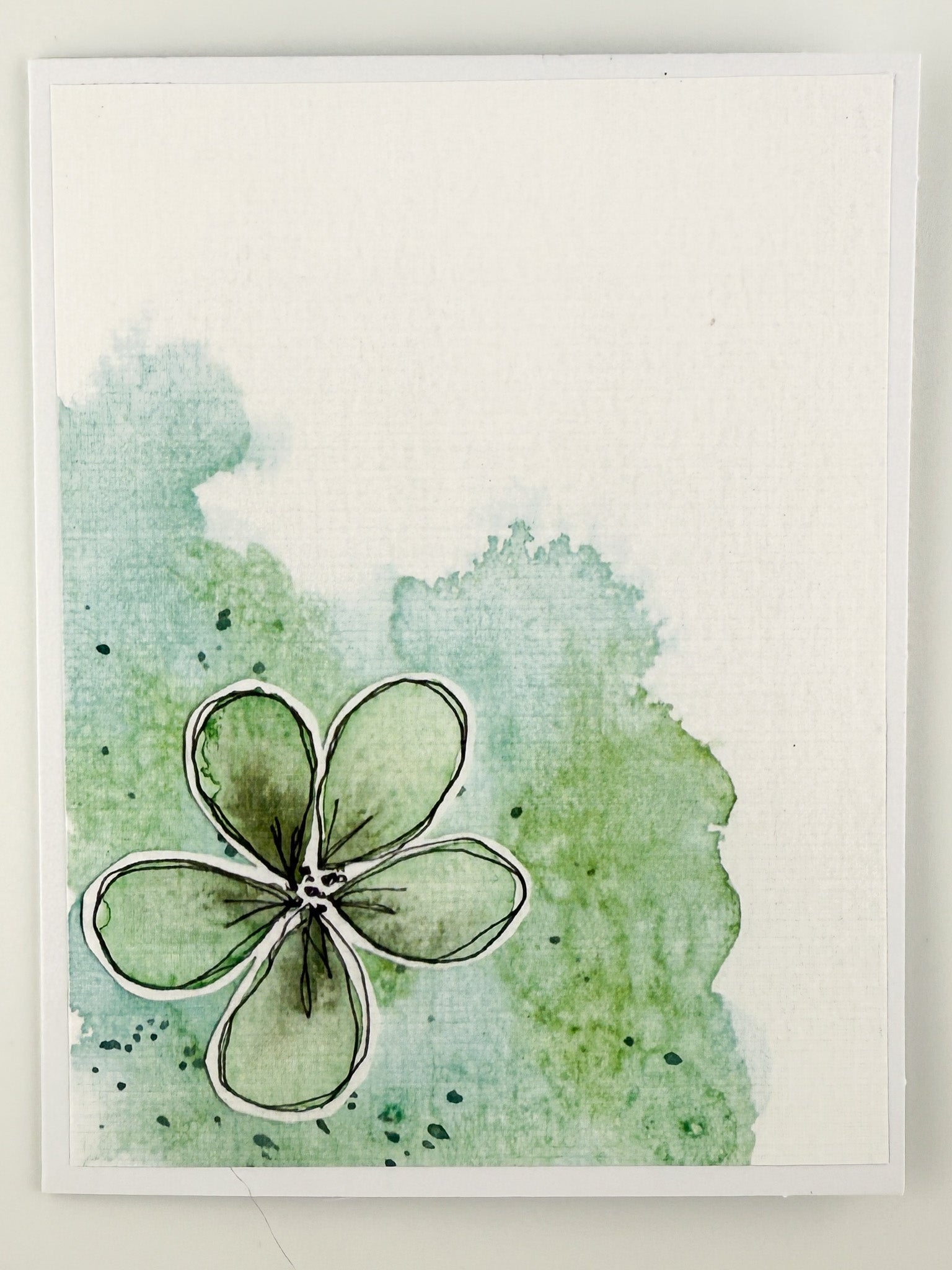 Mixed Media Art Note Card Set 2 — 5 Cards &amp; Envelopes