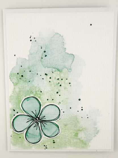 Mixed Media Art Note Card Set 2 — 5 Cards &amp; Envelopes