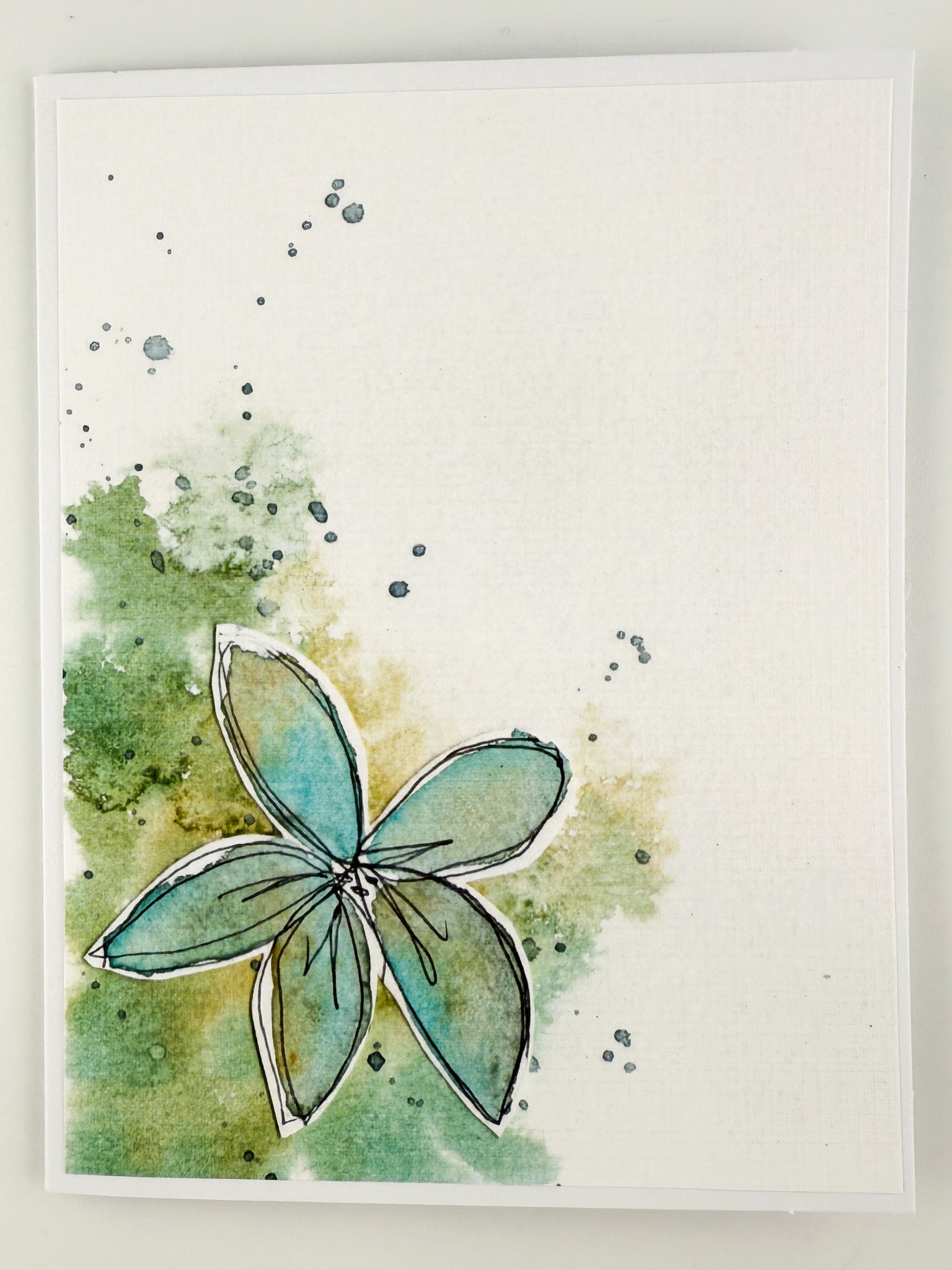 Mixed Media Art Note Card Set 2 — 5 Cards &amp; Envelopes